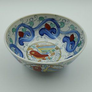 WBI Chinese Porcelain Bowl with Birds China Serving Bowl Dish